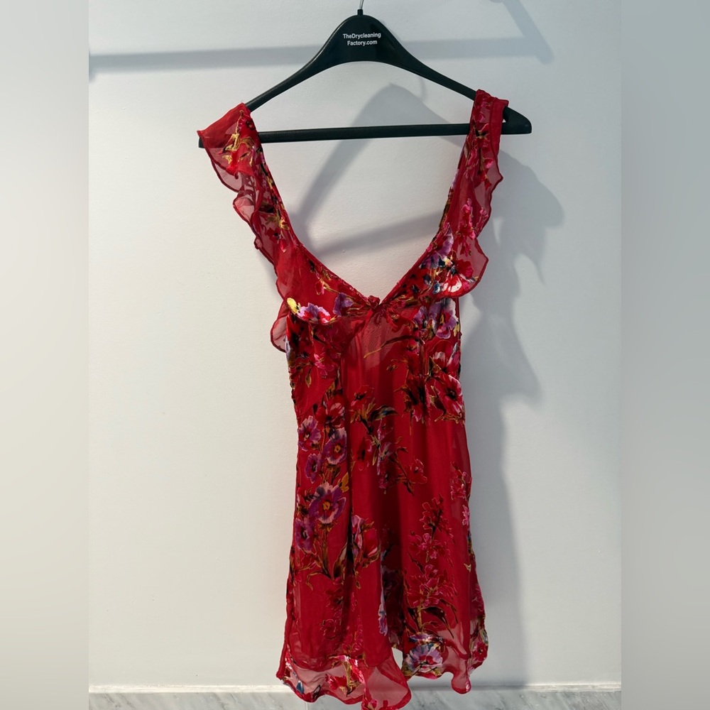 Rat & Boa Silk & Velvet Floral Dress